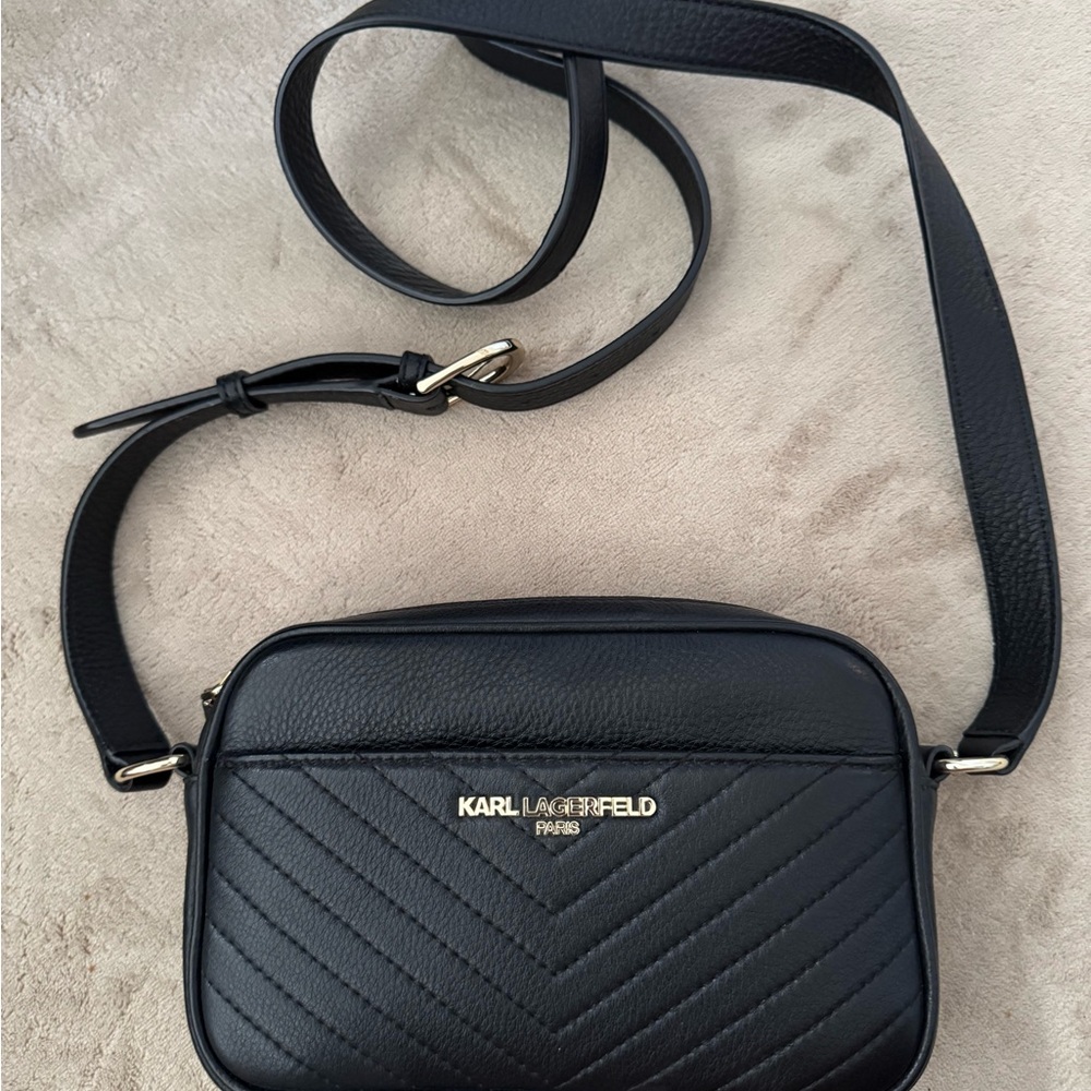 Karl Lagerfeld Quilted Black Crossbody Bag